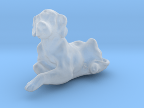 1/24 Relaxing Dog for Diorama in Clear Ultra Fine Detail Plastic