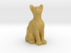 1/24 Cat Sitting and Staring for Diorama in Tan Fine Detail Plastic