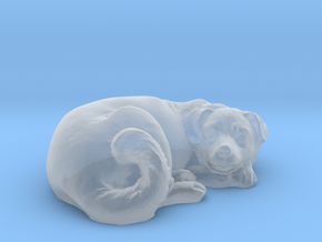 1/64 Dog Sleeping for Diorama in Clear Ultra Fine Detail Plastic