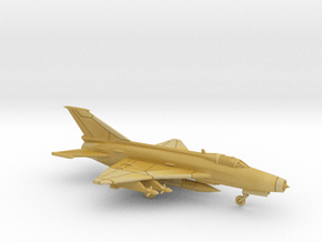 1:222 Scale J-7E Fishbed (Loaded, Deployed) in Tan Fine Detail Plastic