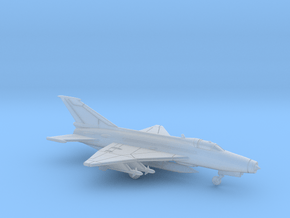 1:222 Scale J-7E Fishbed (Loaded, Deployed) in Clear Ultra Fine Detail Plastic