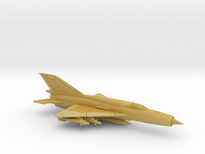 1:100 Scale MiG-21bis Fishbed (Loaded, Gear Up) in Tan Fine Detail Plastic