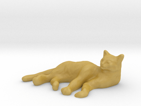 1/24 Sleeping Cat in Tan Fine Detail Plastic