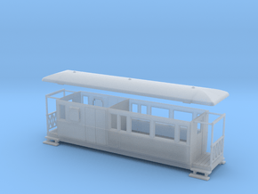 OO9 Tramway bogie brake coach in Clear Ultra Fine Detail Plastic