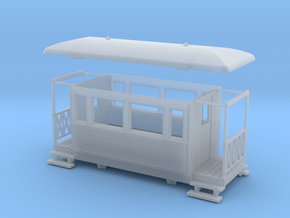 OO9 4w Tramway coach in Clear Ultra Fine Detail Plastic