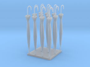 1/24 G Scale Umbrella X16 Batch in Clear Ultra Fine Detail Plastic