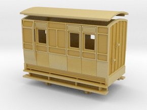 OO9 4w brake coach arc roof in Tan Fine Detail Plastic