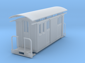 HOn30 Small RPO baggage car in Clear Ultra Fine Detail Plastic