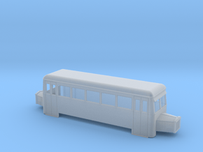 O9/On18 rail bus bogie (short) in Clear Ultra Fine Detail Plastic