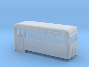 O9/On18 rail bus double end in Clear Ultra Fine Detail Plastic