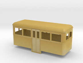 O9/On18 rail bus center car in Tan Fine Detail Plastic