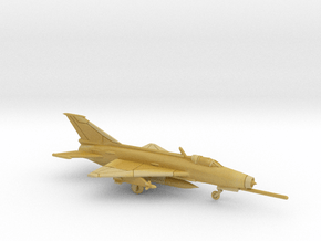 1:222 Scale MiG-21F-13 Fishbed (Loaded, Deployed) in Tan Fine Detail Plastic