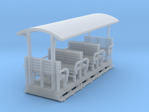 OO9 Small toastrack open coach  in Clear Ultra Fine Detail Plastic