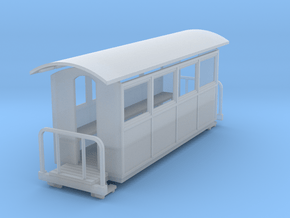 009 small closed coach twin balcony(long) in Clear Ultra Fine Detail Plastic