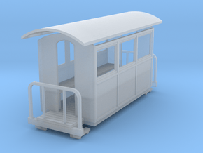 009 small closed coach twin balcony in Clear Ultra Fine Detail Plastic