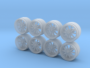 Gale LS636 8-6 Hot Wheels Rims in Clear Ultra Fine Detail Plastic