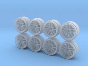 Work Kwame 9 Hot Wheels Rims in Clear Ultra Fine Detail Plastic