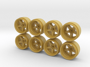 Work RSZR Hot Wheels Rims 9mm in Tan Fine Detail Plastic