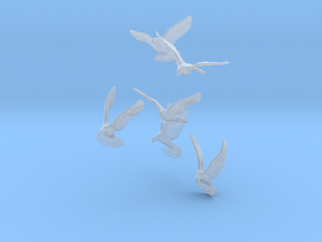 1/24 (G Scale) Doves X6 for Diorama in Clear Ultra Fine Detail Plastic