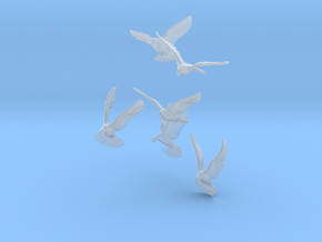 1/12 Doves for Diorama in Clear Ultra Fine Detail Plastic