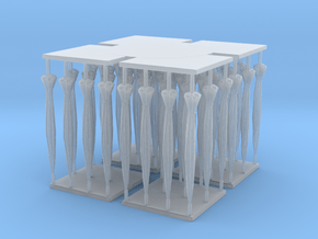 1/48 O Scale Umbrellas for Diorama in Clear Ultra Fine Detail Plastic
