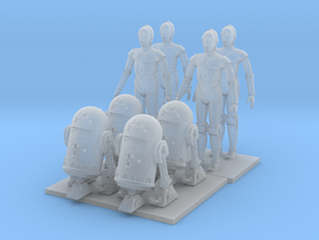 1/72 Robots for Dioramas X 8 in Clear Ultra Fine Detail Plastic