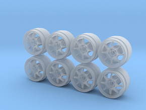 Weds TC05 Hot Wheels Rims in Clear Ultra Fine Detail Plastic