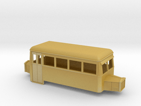 009 cheap & easy double ended railcar with bonnets in Tan Fine Detail Plastic