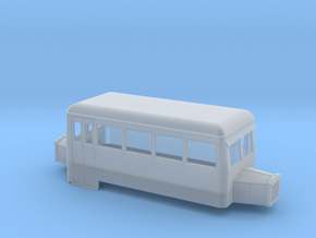 009 cheap & easy double ended railcar with bonnets in Clear Ultra Fine Detail Plastic