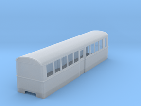 009 bogie "Flying Banana" railcar centre car in Clear Ultra Fine Detail Plastic