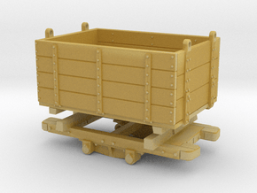 Gn15 Sand Hutton Wagon 4p strapping outside 1:24  in Tan Fine Detail Plastic
