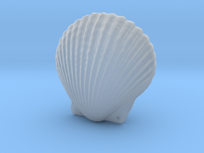 Small Seashell Pendant Closed in Clear Ultra Fine Detail Plastic