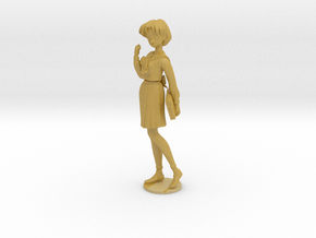 1/48 or O Scale School Girl Ami on Round Base in Tan Fine Detail Plastic