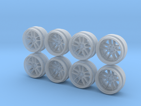 Work CR 3P 9 Hot Wheels Rims in Clear Ultra Fine Detail Plastic