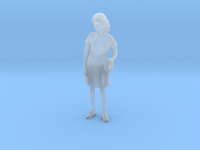 1/18 Girl in Skirt in Clear Ultra Fine Detail Plastic