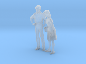 1/24 G Scale Figures Couple in Clear Ultra Fine Detail Plastic