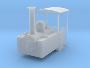Gn15 Decauville style steam loco in Clear Ultra Fine Detail Plastic