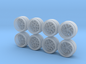 7KCirc 9 Hot Wheels Rims in Clear Ultra Fine Detail Plastic