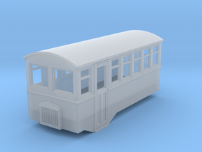 1/80 4 wheel railcar in Clear Ultra Fine Detail Plastic