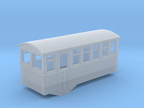 1/80 4 wheel railcar trailer in Clear Ultra Fine Detail Plastic