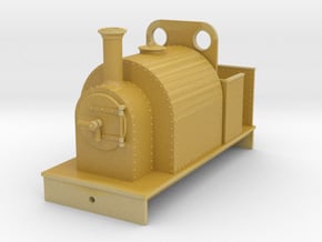 5.5 mm scale small saddle tank body with weatherbo in Tan Fine Detail Plastic