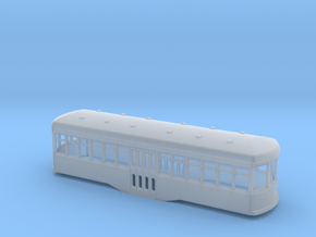 S scale short center entrance trolley in Clear Ultra Fine Detail Plastic