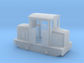 5.5 mm scale O&K style centercab diesel in Clear Ultra Fine Detail Plastic