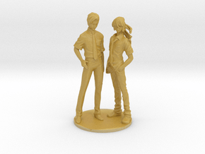1/60 Male Students X2 Standing in Tan Fine Detail Plastic
