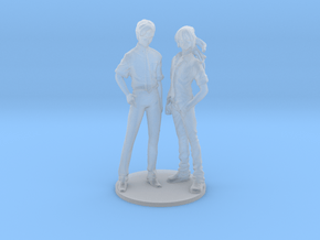 1/60 Male Students X2 Standing in Clear Ultra Fine Detail Plastic