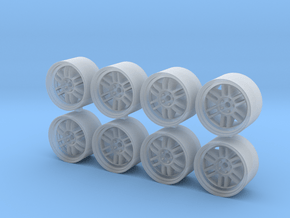 RPF1 8.15x5 1/64 Scale Wheels in Clear Ultra Fine Detail Plastic