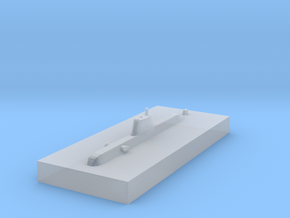 HDW 214 Submarine 1:3000 x1 in Clear Ultra Fine Detail Plastic
