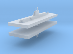 HDW 209PN Submarine 1:2400 x2 in Clear Ultra Fine Detail Plastic