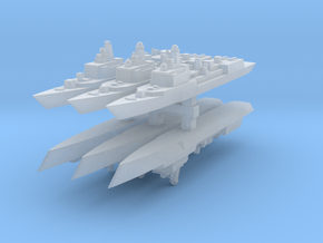 051B & 051C PLAN Destroyers 1:6000 x6 in Clear Ultra Fine Detail Plastic