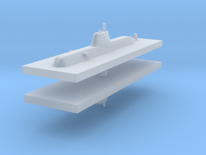 HDW 214 Submarine 1:2400 x2 in Clear Ultra Fine Detail Plastic